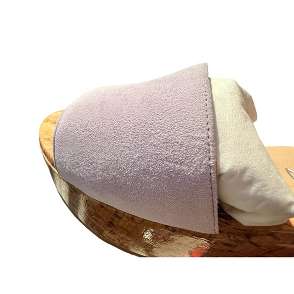 Women's Size 10.5 Stuart Weitzman Summer Wedge Sandals, Wisteria Lavender NIB - Picture 8 of 11